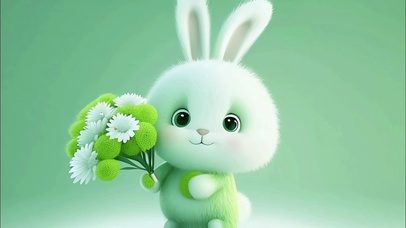 4K高清治愈小兔子