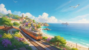 海边的火车