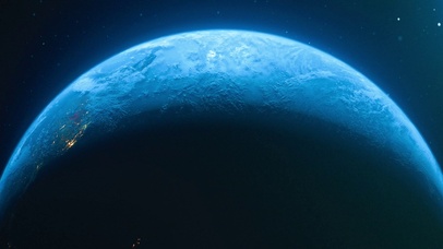 4K超清蓝色地球特写