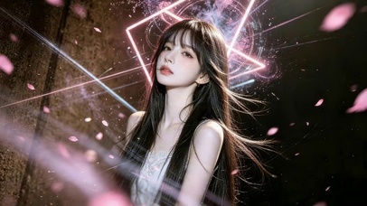 治愈花瓣女孩