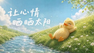 让心情晒晒太阳 治愈萌鸭