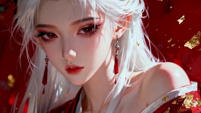 金华雪姬流苏耳畔的华裳绝韵女孩
