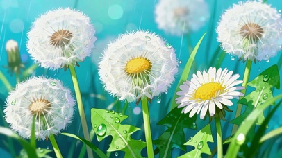 护眼毛茸茸蒲公英