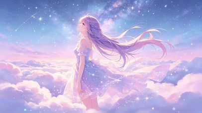 唯美星空少女