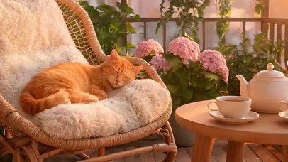 萌宠猫咪带鱼屏