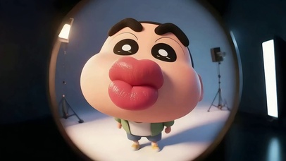 可爱搞怪小新：憋说话~吻我！