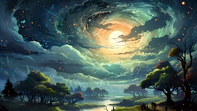 星空下