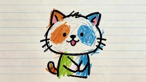 可爱彩铅猫咪