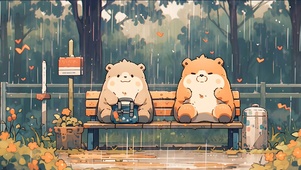 2K 雨中小熊