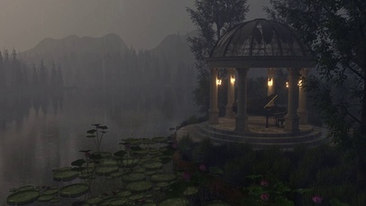 雾蒙蒙的亭台楼阁