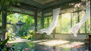 唯美古风庭院