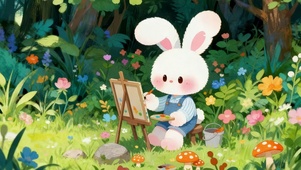 绘画小萌兔
