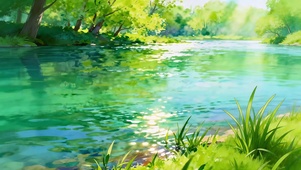 溪光树影 夏意潺潺