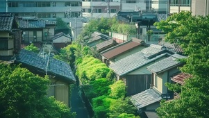 静谧午后城市建筑风景