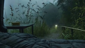 夜景树木带鱼屏