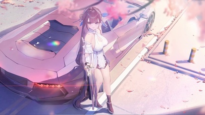 跑车美女