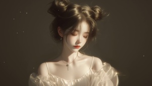 丸子头女孩