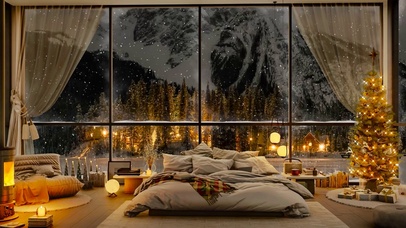 雪山下小镇房间