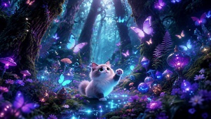 梦幻森林猫咪-无缝循环
