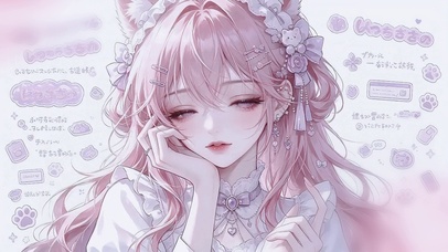 软萌甜妹粉猫萝莉