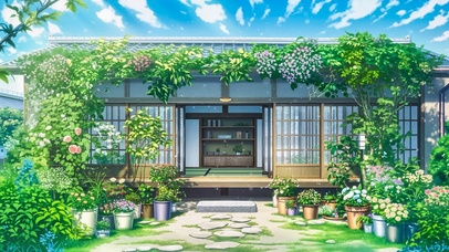 夏日唯美小院