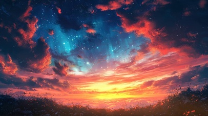 星夜俯瞰梦幻云海