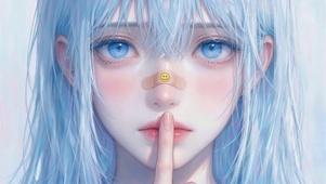 蓝发少女