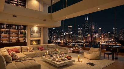 除夕城市烟花夜