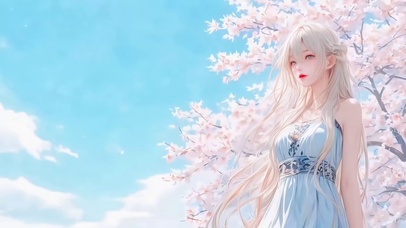 唯美治愈清纯气质樱花美少女