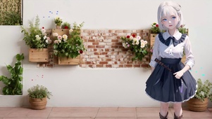 JK白发美少女