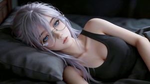 性感眼镜女孩