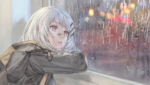 窗台少女