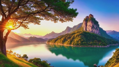 绿色护眼一江春水向东流