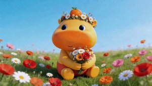 草地上的水豚噜噜