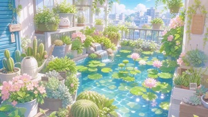 阳台小水景