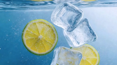 冰柠气泡水 凉意