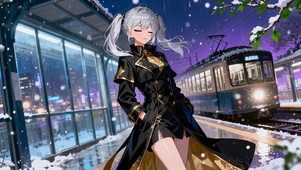 雪夜电车少女