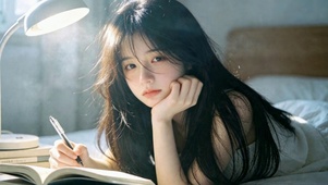 窗边氛围感女生