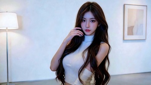 纯欲长发港风姐姐
