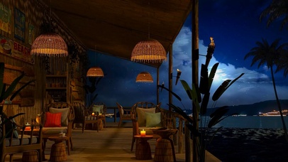 舒适的海滩咖啡馆氛围