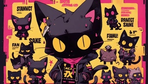 酷酷夹克小黑猫