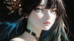 蓝色瞳孔美女高清4k