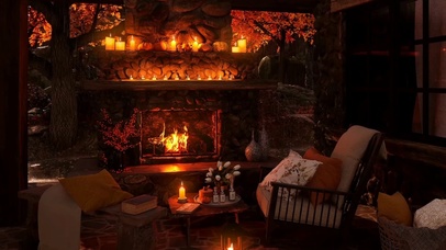 雨天万圣节森林小屋