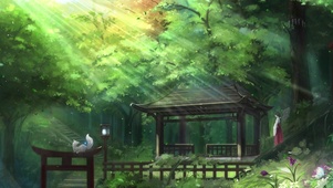 深林阳光鸟居