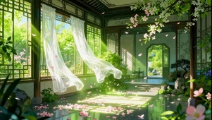 清新古风庭院