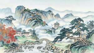 唯美水墨山水