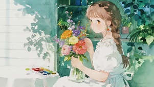 鲜花女孩