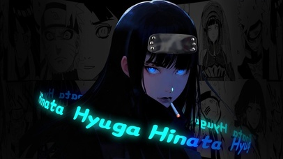 蓝眼雏田（滚动文字）