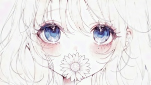 雏菊蓝眸少女