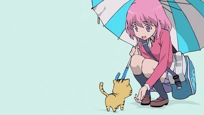 小女孩与猫